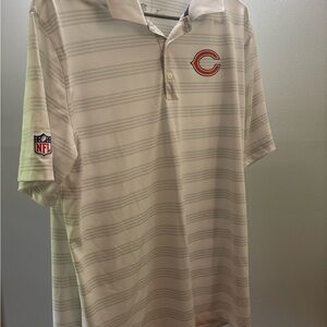 NFL White and Gray Polo Shirt with Professional Construction